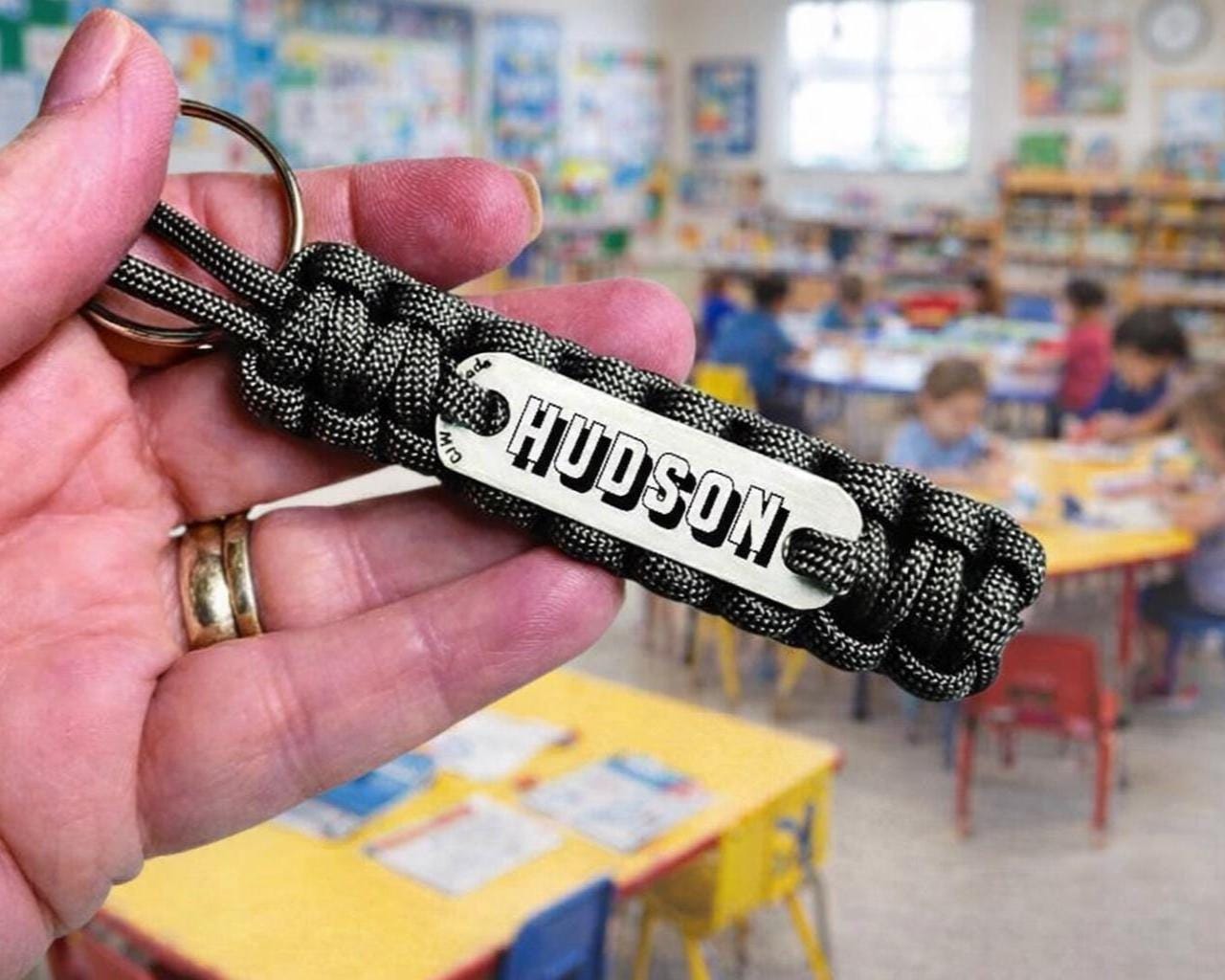 Keychain Name Tag for Kids' Backpacks, Gym Bags and More. (waterproof ...