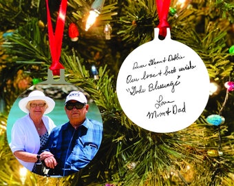 Handwriting Ornament: Family Memorial Keepsake - Shatterproof 3 inch