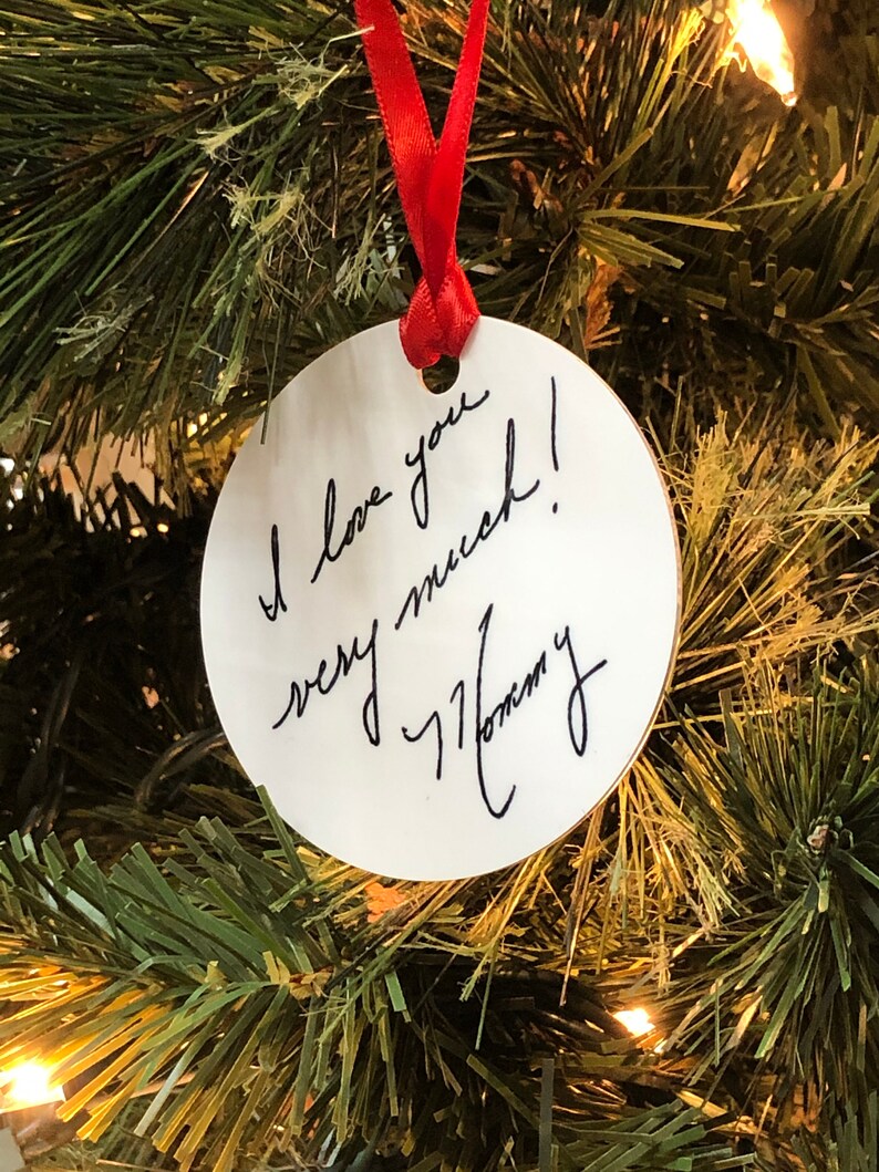 Personalized handwriting ornament Signature ornament with | Etsy