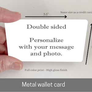 Ultrasound Wallet Card for a 1st time Dad, Can't wait to meet you Sonogram picture, Metal photo wallet card insert Father's Day gift image 6