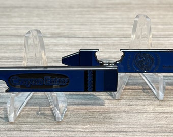 USMC Crayon Eater Knifehand Blue Bottle Opener Challenge Coin