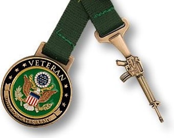 Army Veteran Bookmark with 10 Inch Ribbon