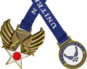 Air Force Veteran Bookmark with 10 Inch Ribbon