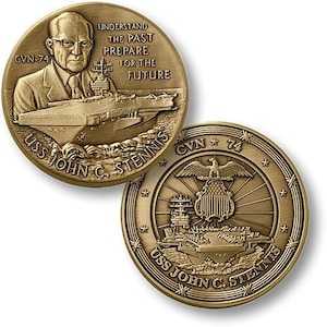 USS John C Stennis CVN - 74 Challenge Coin