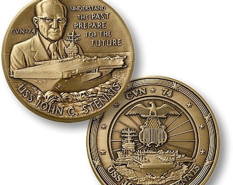 USS John C Stennis CVN - 74 Challenge Coin