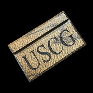 UScg Dark Walnut Oak Single Challenge Münzhalter Oder Visitenkartenhalter Küstenwache