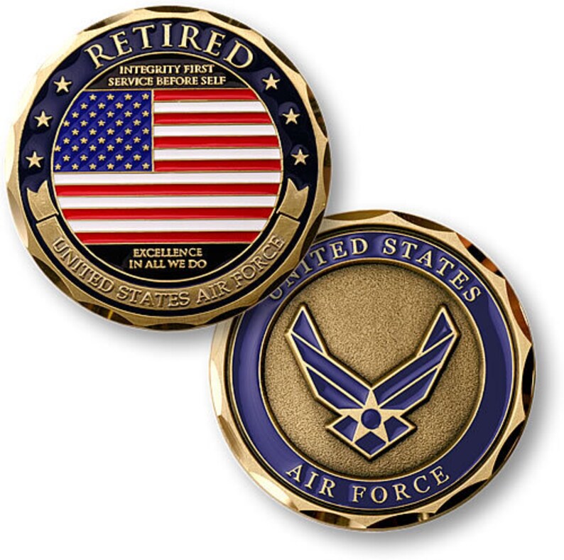 United States Air Force RETIRED Challenge Coin image 1