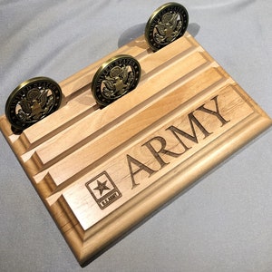 Etched ARMY Challenge Coin Display Holds up to 16 Coins image 1