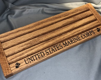 United States MARINES CORPS with EGA Oak Challenge Coin Display for 24-28 Coins