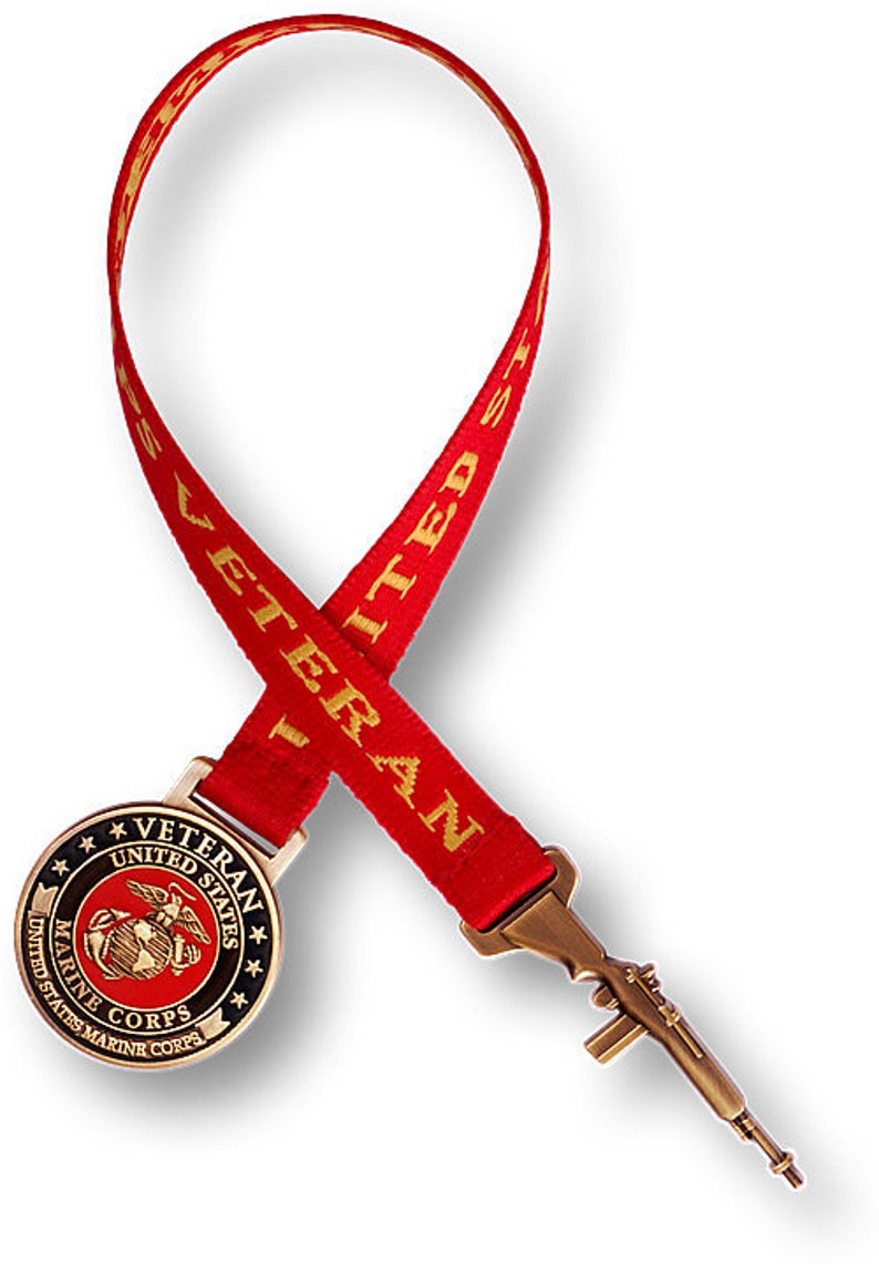 Marine Veteran Bookmark with 10 Inch Ribbon image 1