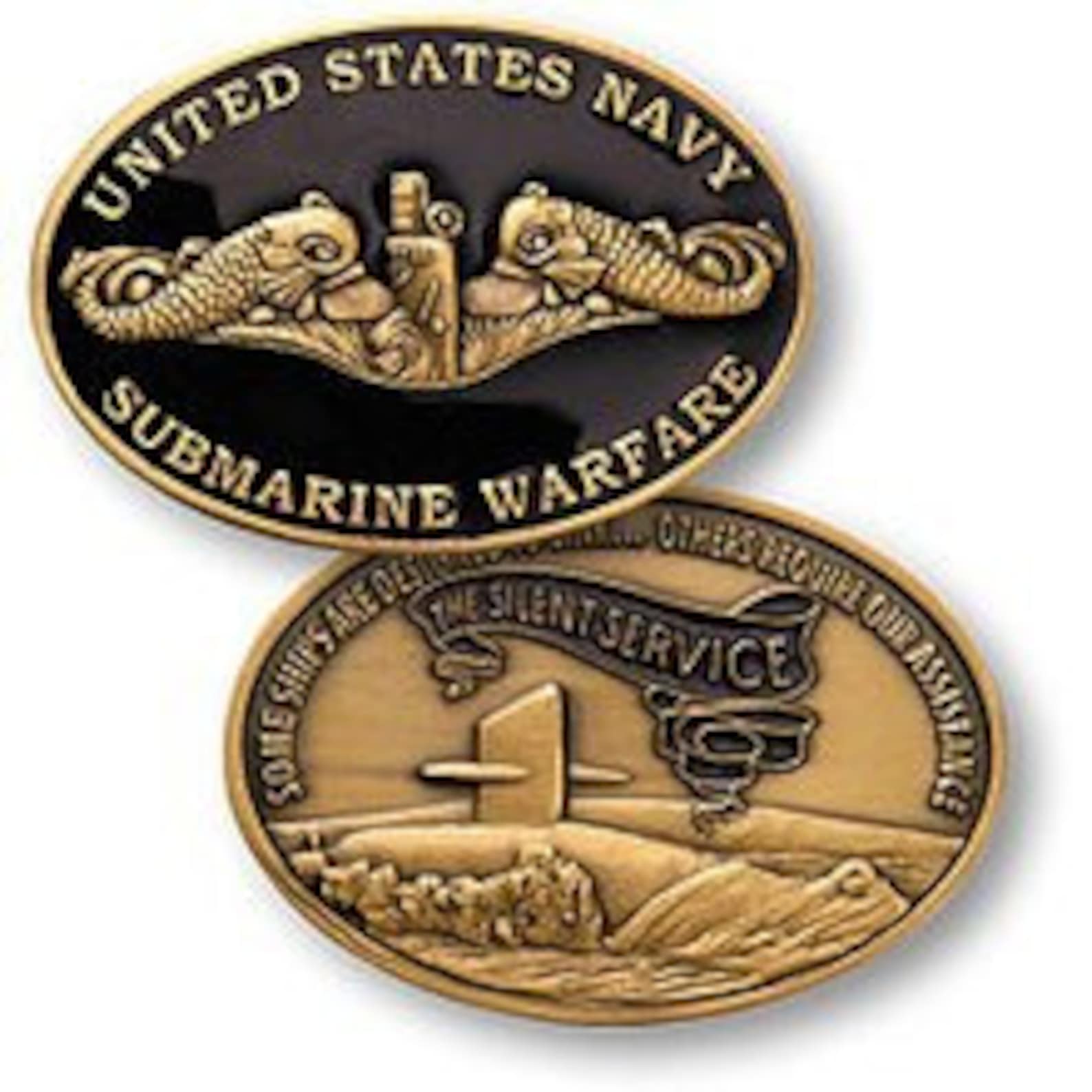 US Navy Nuclear Submarine Warfare Silent Service Challenge Coin – Original – With Case 1 thumbnail image