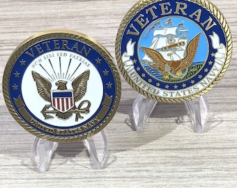 United States Navy VETERAN Challenge Coin Style 2