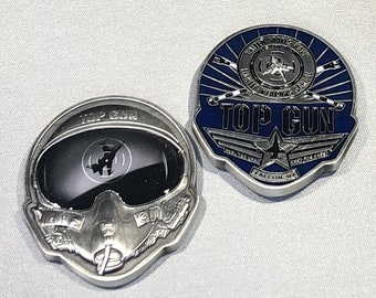 Top Gun Helmet Navy Fighter Weapons School Fallon, Nevada Challenge Coin
