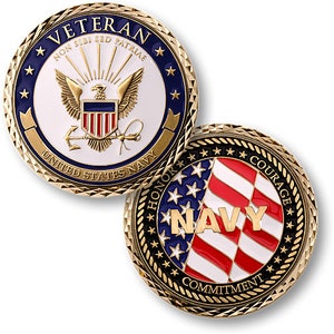 United States Navy VETERAN Challenge Coin