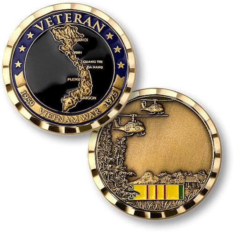 Vietnam War Veteran Challenge Coin image 1