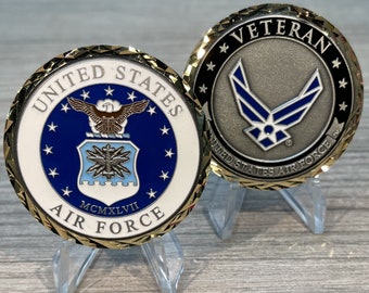 United States Air Force VETERAN  Challenge Coin       #2 Style