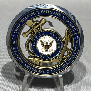 U.S. Navy Core Values Challenge Coin image 2