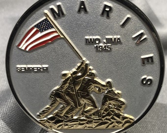 Marines IWO JIMA 1945 Semper Fi  Challenge Coin