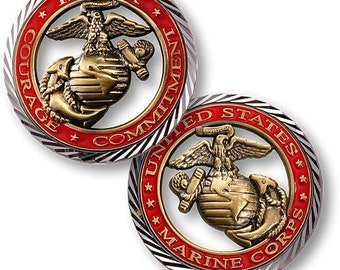 U.S. Marine Corps Core Values Challenge Coin