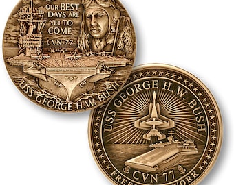 USS George H W Bush CVN - 77 Challenge Coin