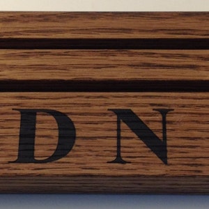FDNY Fire Department New York Etched Challenge Coin Display Oak Stained Dark Walnut Holds up to 12 Coins image 1