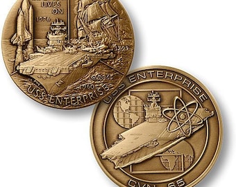 USS Enterprise CVN-65 Challenge Coin