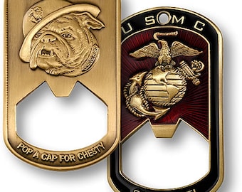 U.S. Marine Corps Devil Dogs Bottle Opener Challenge Coin