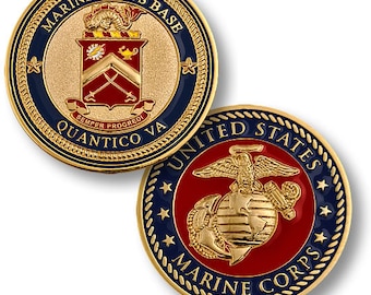 U.S. Marine Corps Marine Base Quantico Challenge Coin