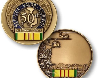 Vietnam Veteran 50th Anniversary Challenge Coin