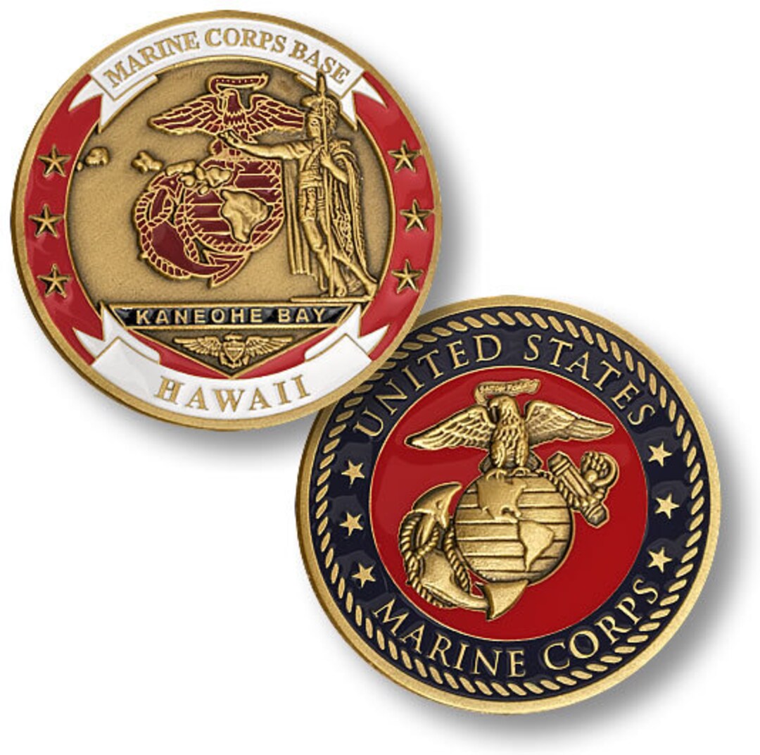 Marine Corps Base Kaneohe Bay, Hawaii Challenge Coin Etsy