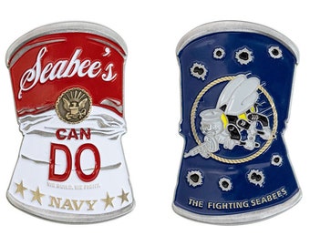US Navy Seabee's Can Do Challenge Coin