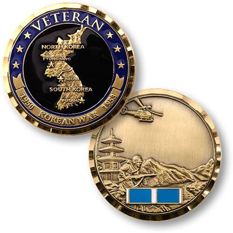 Korean War Veteran Challenge Coin image 1