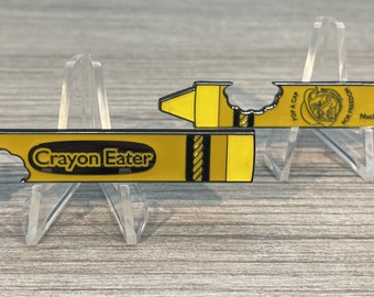 USMC Yellow Crayon Eater Bottle Opener Challenge Coin Nuclear Option