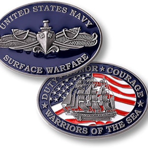 U.S. Navy Surface Warfare Coin – Enlisted Challenge Coin