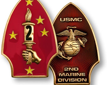 U.S. Marine Corps 2nd Marine Division Challenge Coin