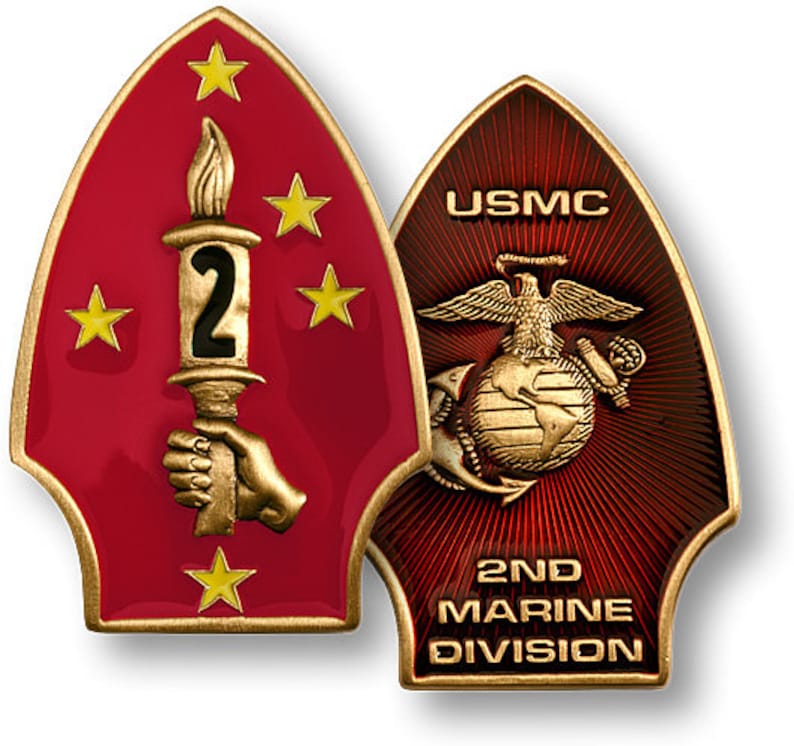 U.S. Marine Corps 2nd Marine Division Challenge Coin image 1