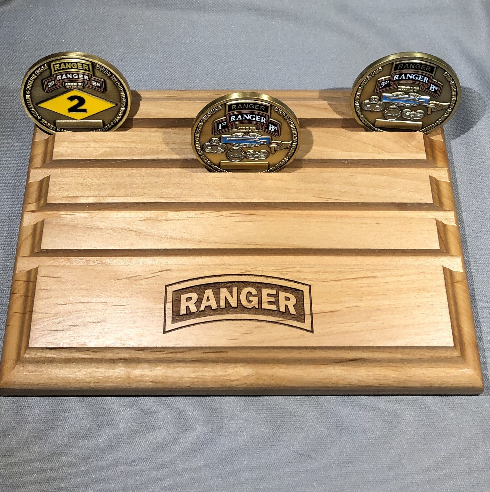 Ranger Coin Box Etched RANGER Challenge Coin Display Holds up to 16 Coins - Etsy