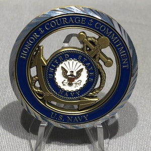 U.S. Navy Core Values Challenge Coin image 1