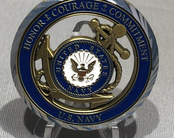 U.S. Navy Core Values  Challenge Coin