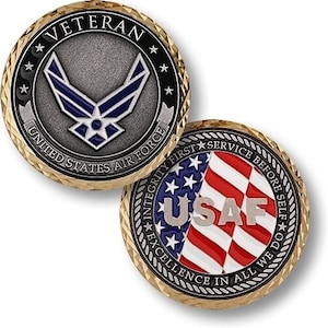 United States Air Force VETERAN  Challenge Coin