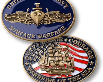 U.S. Navy Surface Warfare Coin – Officer Challenge Coin