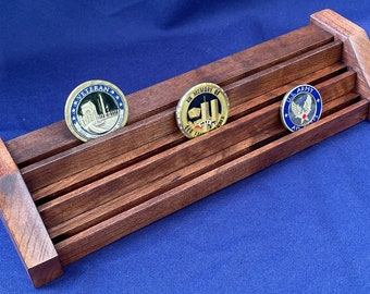 Cherry Challenge Coin Display Holds 15-21 Coins