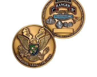 1st Ranger Battalion Challenge Coin RANGERS Lead The Way