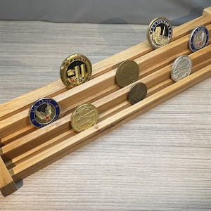 Hickory Challenge Coin Display Holds up to 27 Coins image 1