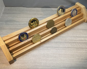 Hickory Challenge Coin Display Holds up to 27 Coins