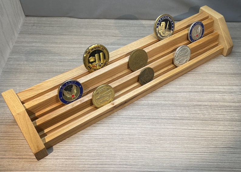 Hickory Challenge Coin Display Holds up to 27 Coins image 1