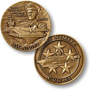 USS NIMITZ CVN - 68 Challenge Coin