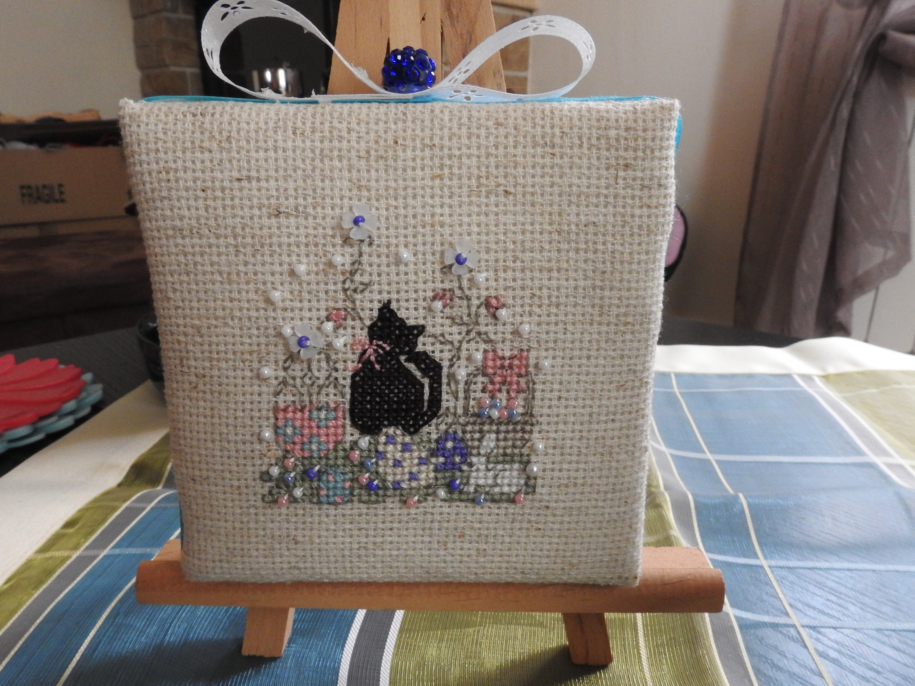 Pinkeep Itty Bitty Kitty Easter - Broderie Faite Main Au Point de Croix