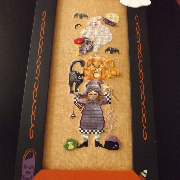 Halloween stack - broderie point compté faite main