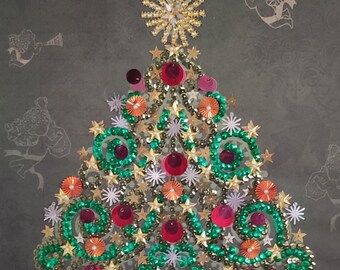 Sequin Christmas tree - handmade